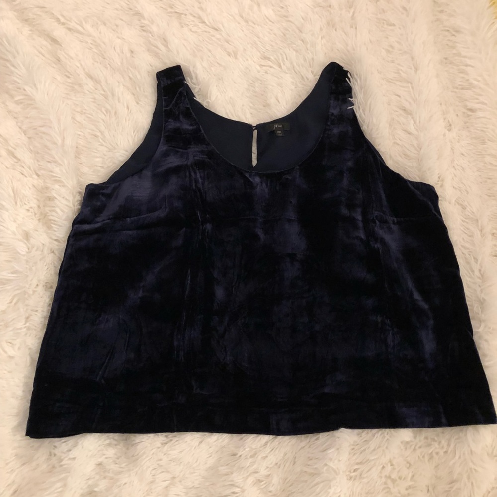 J. Crew Navy Velvet Classic Tank